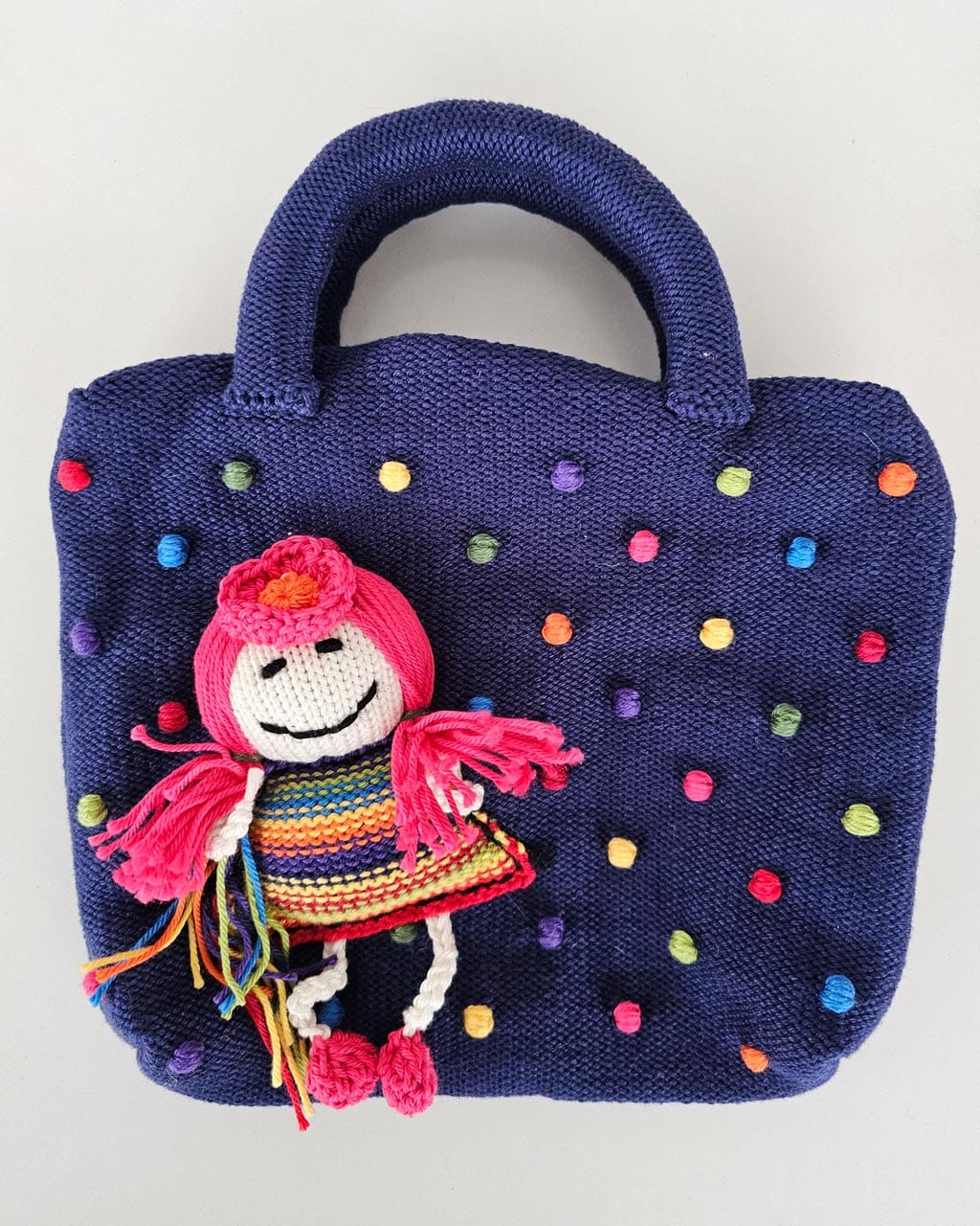 Knitted Girls Dress with Matching Purse - Image 6