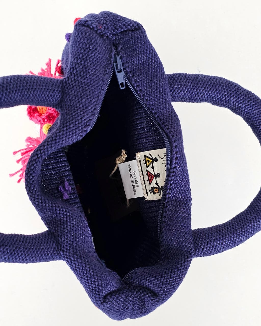 Knitted Girls Dress with Matching Purse - Image 4