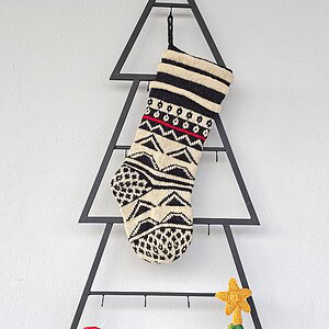Black and White Christmas Stocking