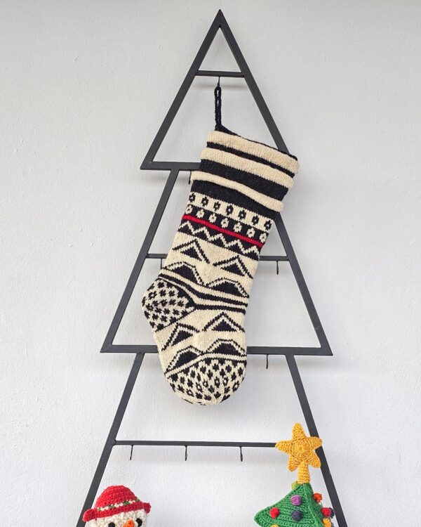 Black and White Christmas Stocking