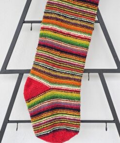 Alternative view of Christmas Stocking with Colorful Stripes