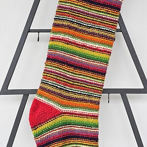 Alternative view of Christmas Stocking with Colorful Stripes