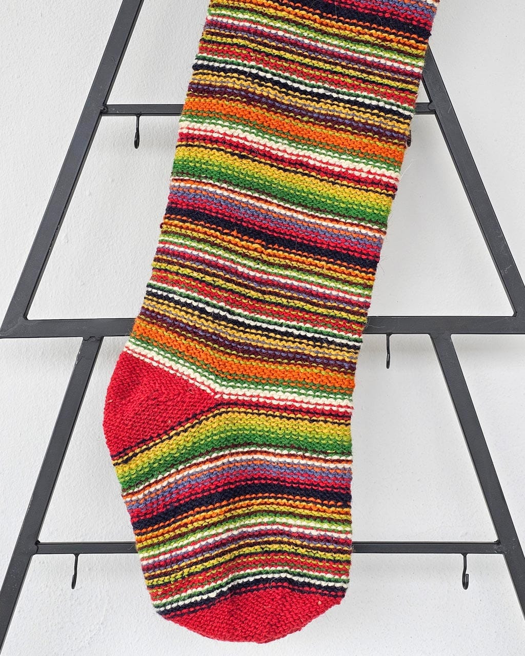 Christmas Stocking with Colorful Stripes - Image 2
