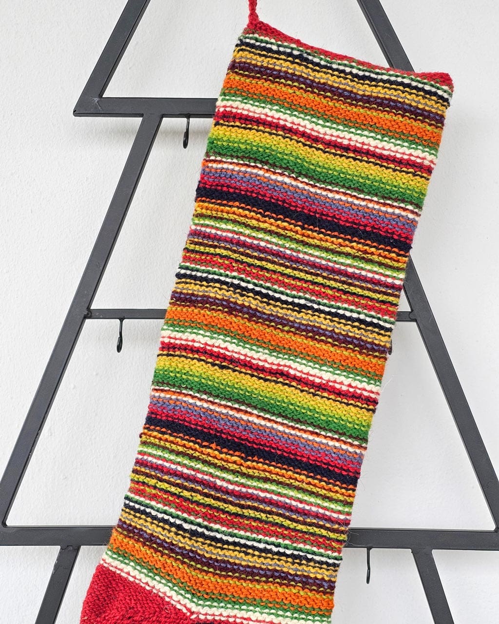 Christmas Stocking with Colorful Stripes - Image 3