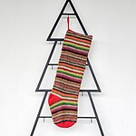 Christmas Stocking with Colorful Stripes