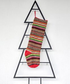 Christmas Stocking with Colorful Stripes