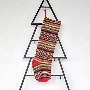 Christmas Stocking with Colorful Stripes