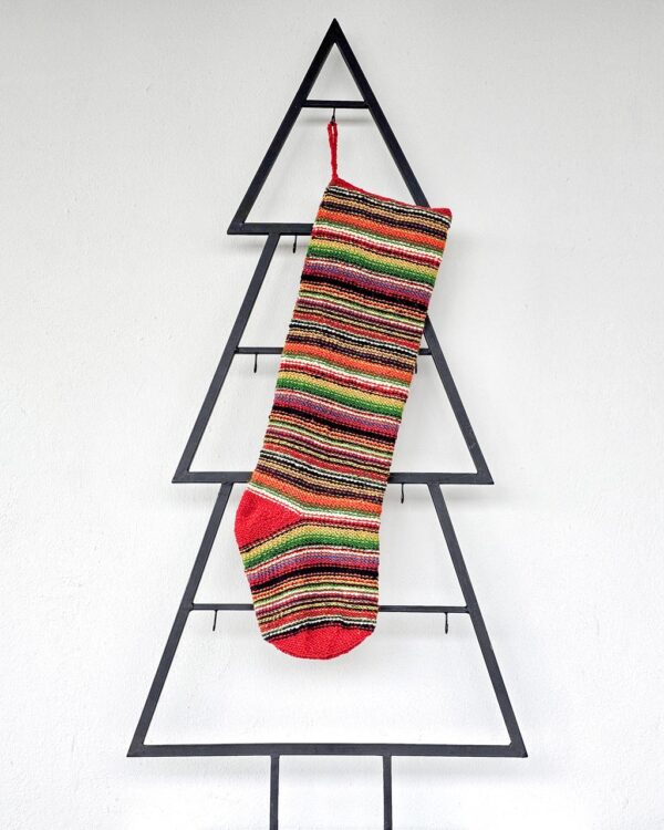 Christmas Stocking with Colorful Stripes