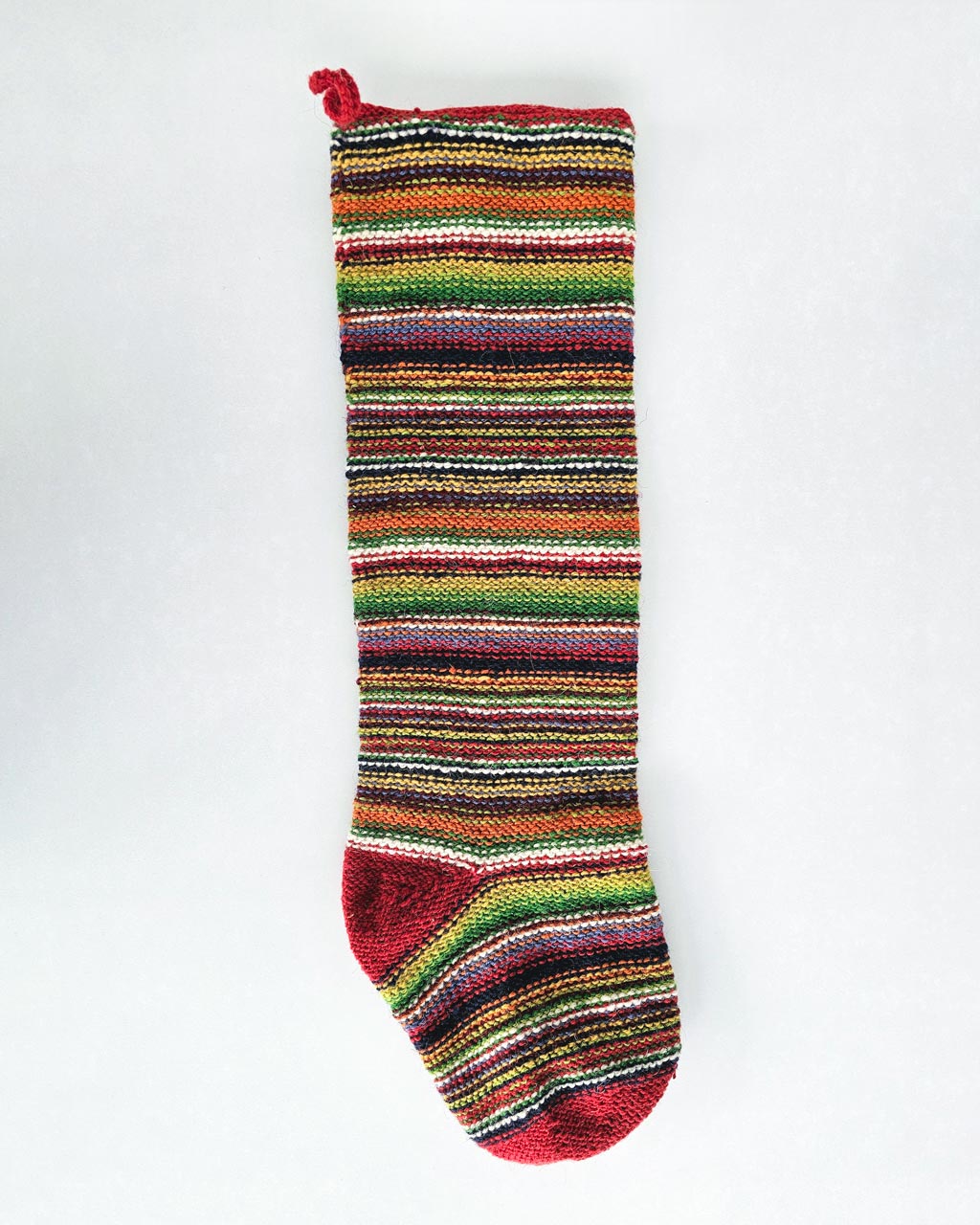 Christmas Stocking with Colorful Stripes - Image 4
