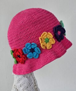 Alternative view of Hand crocheted Colorful Kids Hat