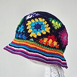Hand crocheted Patchwork Kids Hat