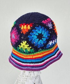 Alternative view of Hand crocheted Patchwork Kids Hat