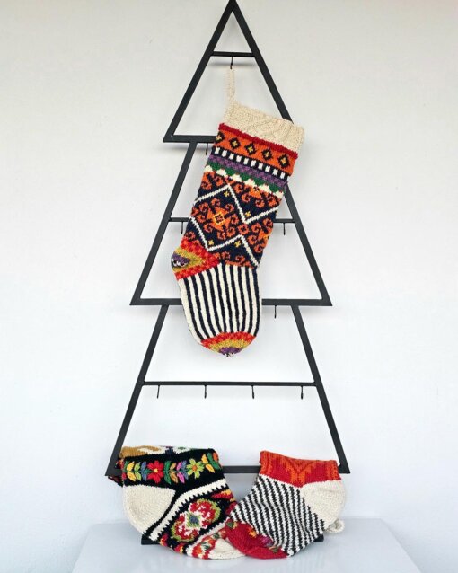 Hand-knit Christmas stocking handmade by skilled BHcrafts artisans