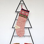 Handcrafted Holiday Stocking With Snowflakes