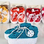 Hand-Crocheted Cotton Baby Booties