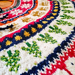 handmade knitted christmas skirt