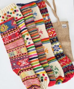 Set of 5 Handmade Christmas Stockings