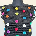 Hand Crochet Net Blouse for Women