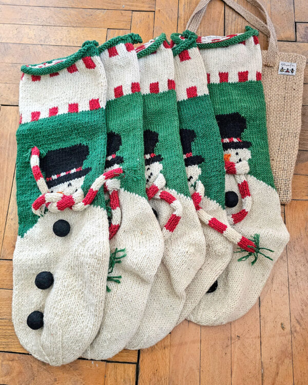 Bundle of 5 Christmas Stockings - Snowmen