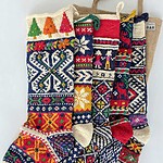 Handmade Christmas Stockings on Sale – Set of 5 + Jute Tote